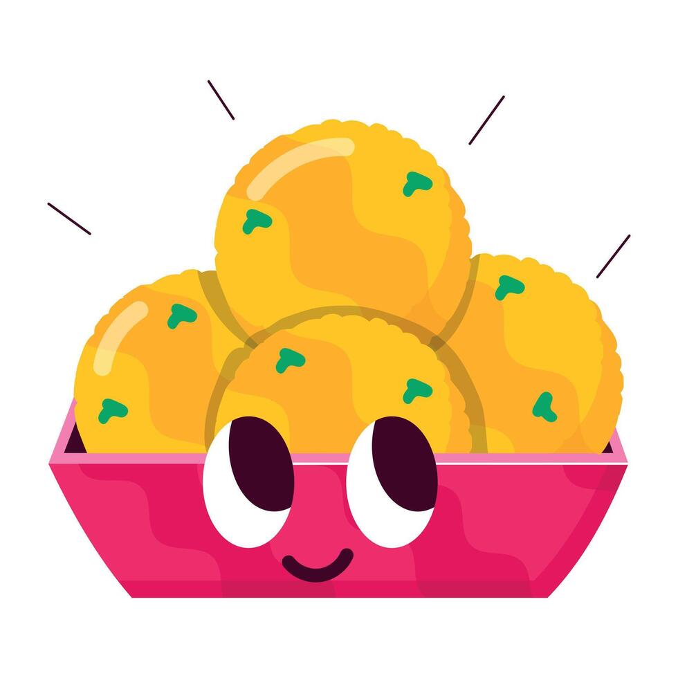 WebA flat style sticker of bread sandwich vector