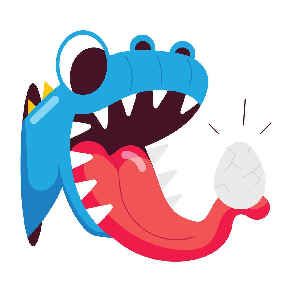 Basic RGBA flat sticker dinosaur egg vector