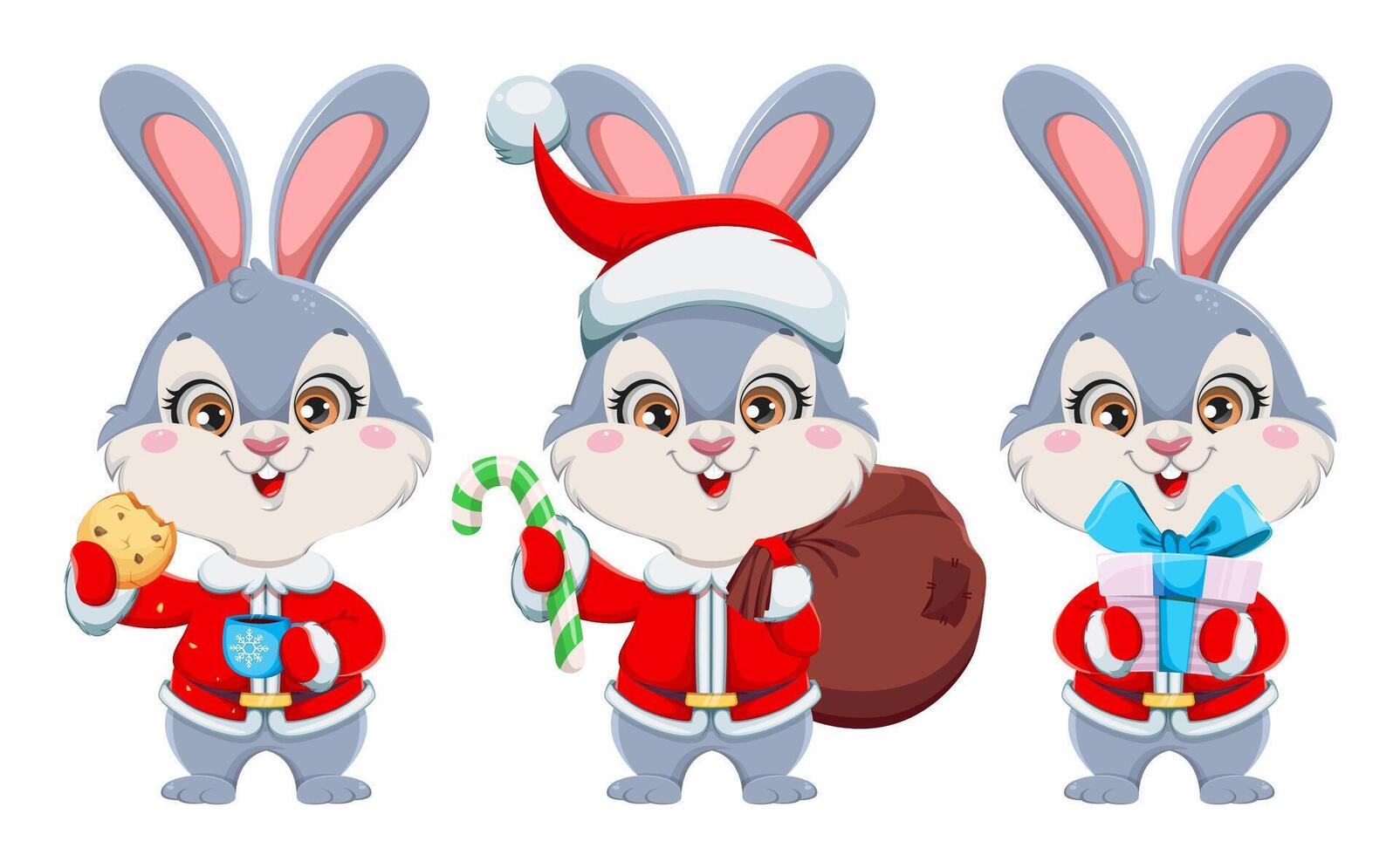 Cartoon character rabbit. Cute bunny. vector