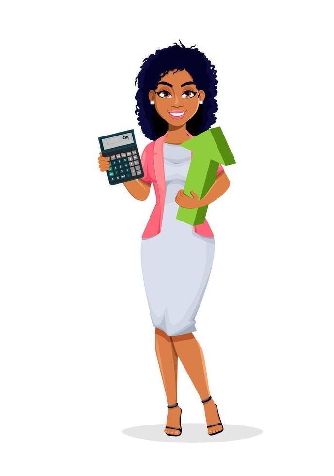 African American business woman vector