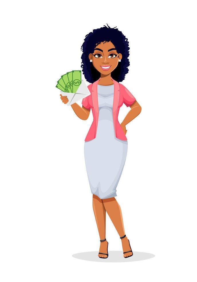 African American business woman vector