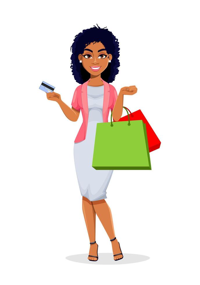 African American business woman vector