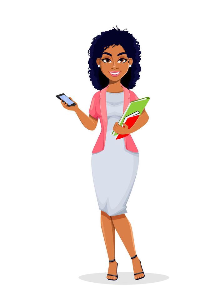 African American business woman vector