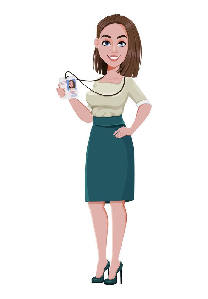 Young successful business woman vector