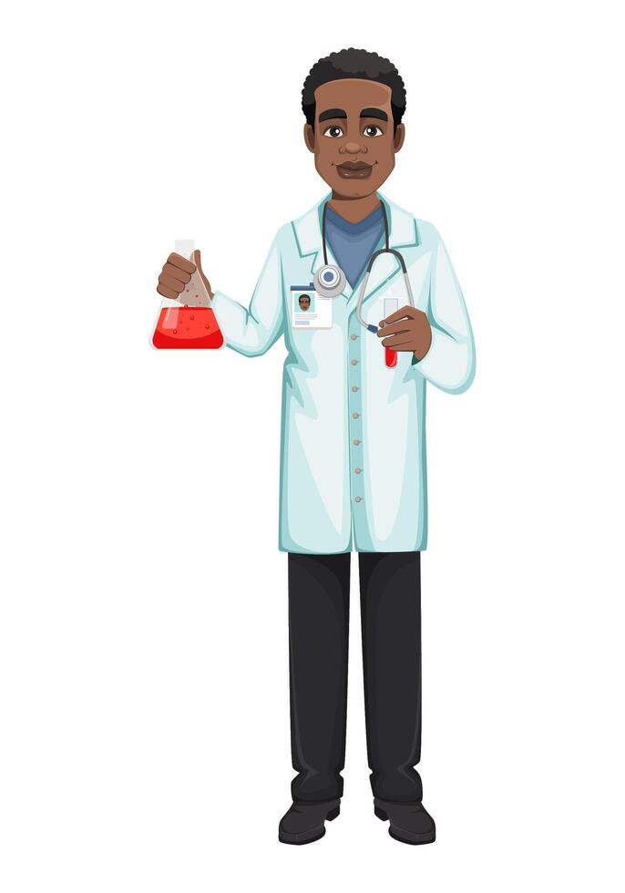 Doctor working during coronavirus outbreak Covid-19 vector