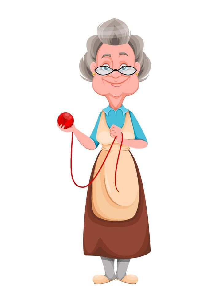 Happy Grandparents day. Cheerful grandmother vector