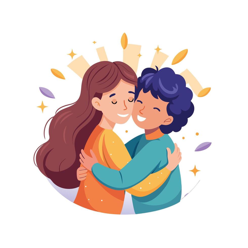 Friends Special, Love and Emotional Moment Illustration Concept for Friendship Day vector