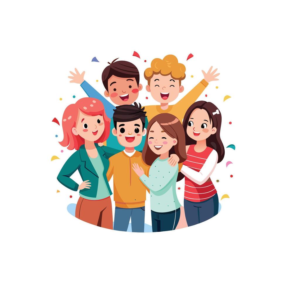 Friends Special, Love and Emotional Moment Illustration Concept for Friendship Day vector