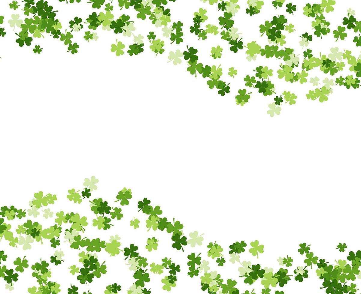 Saint Patrick's day background made of clover vector