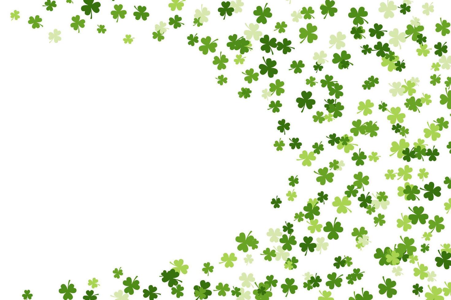 Saint Patrick's day background made of clover vector