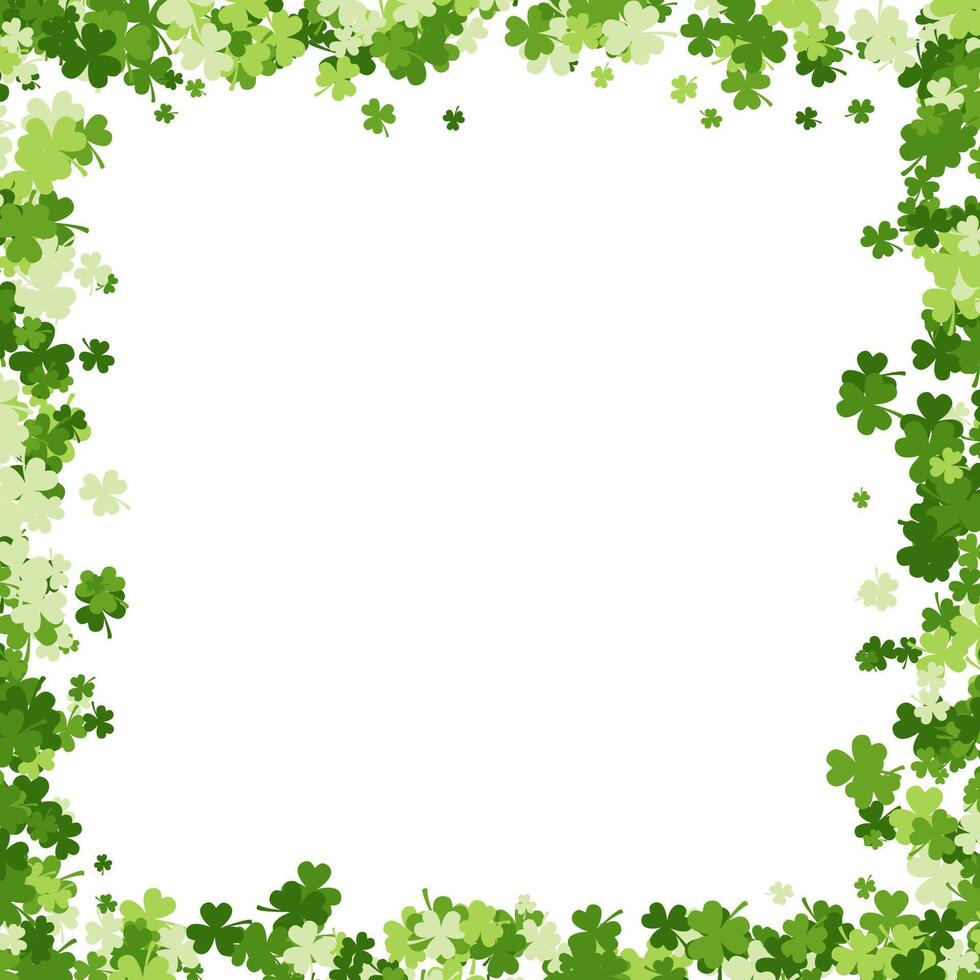 Saint Patrick's day background made of clover vector