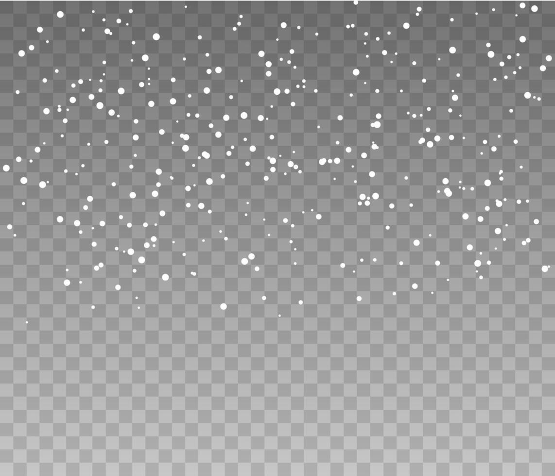Falling snowflakes on transparent background vector