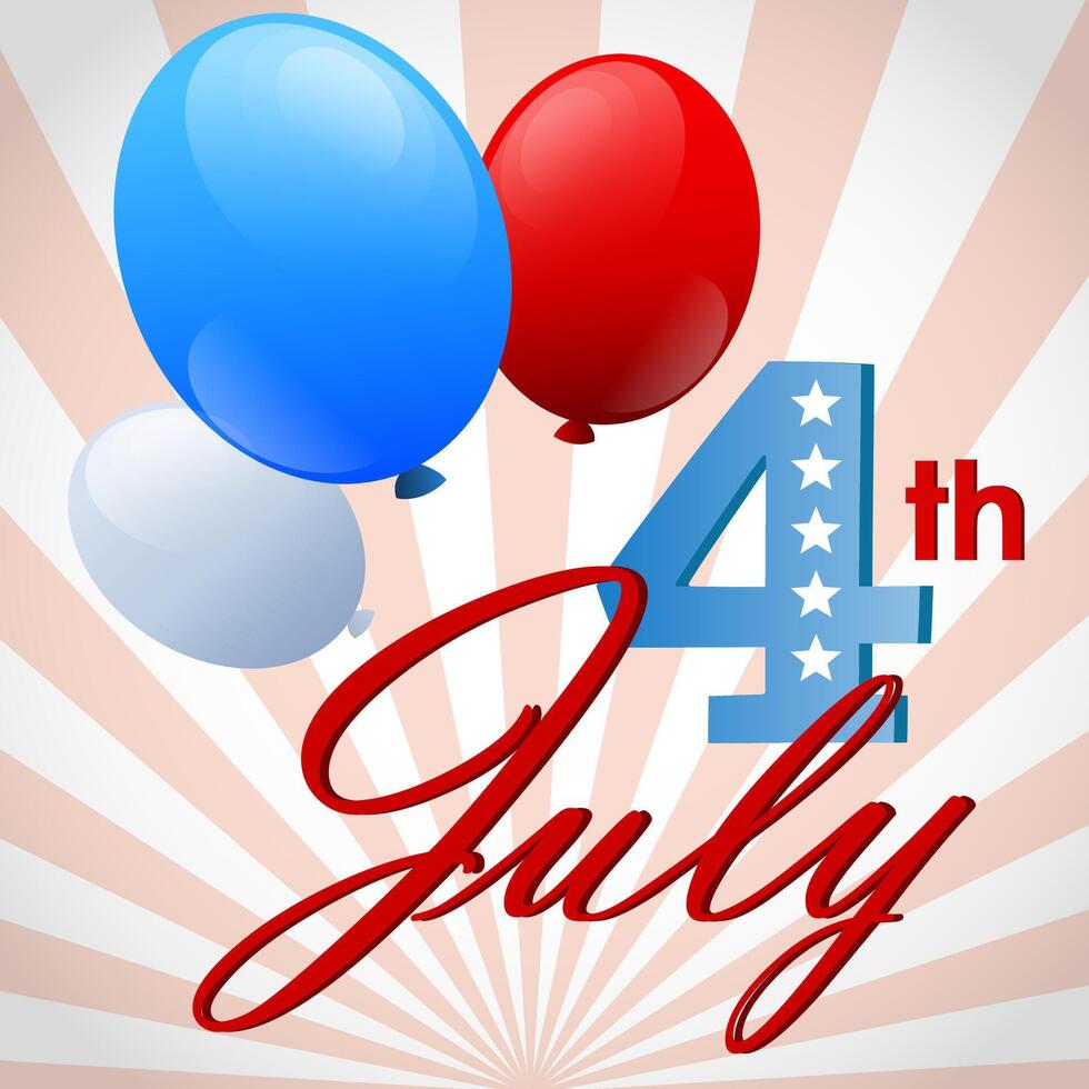 Happy Independence Day USA vector
