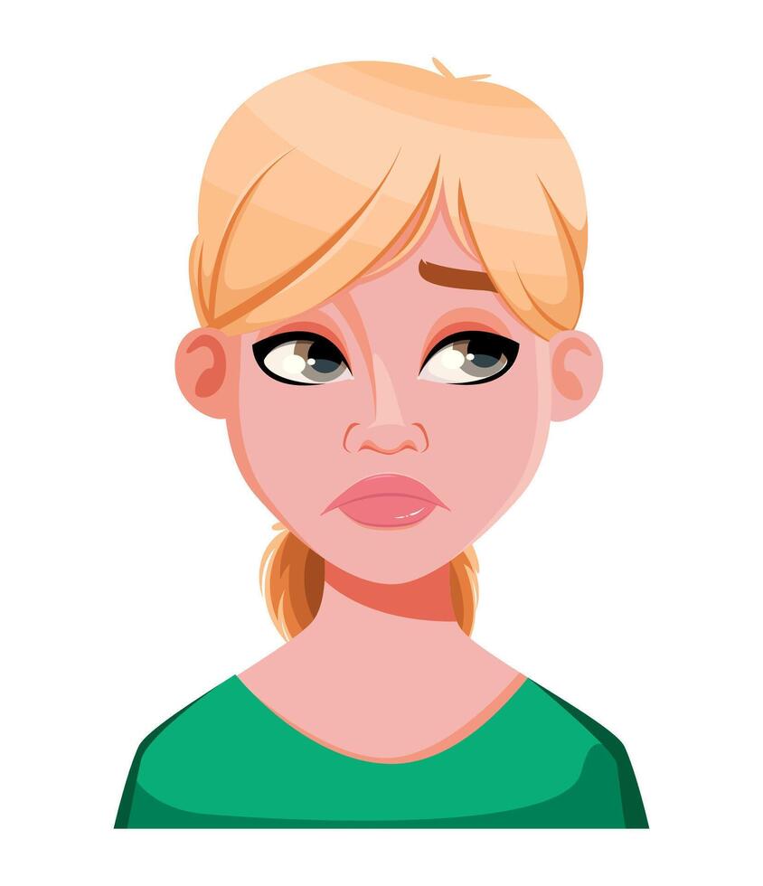 Face expression of beautiful doctor woman vector