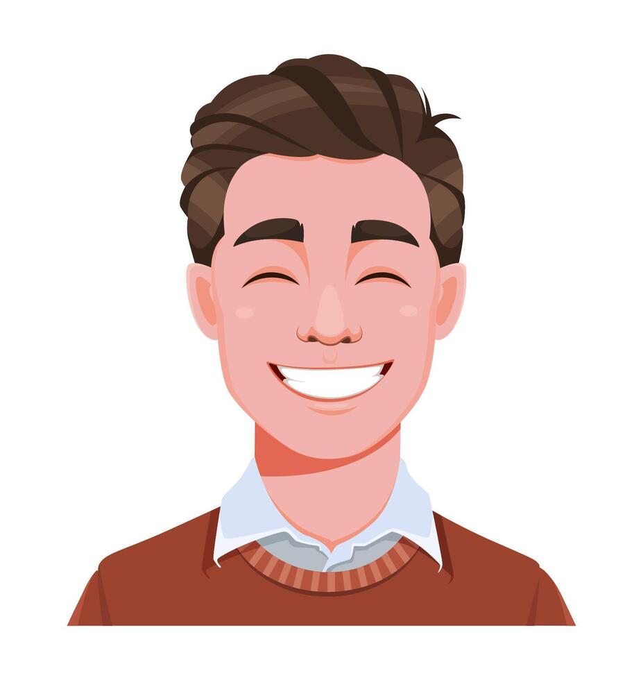 Face expression of handsome business man vector