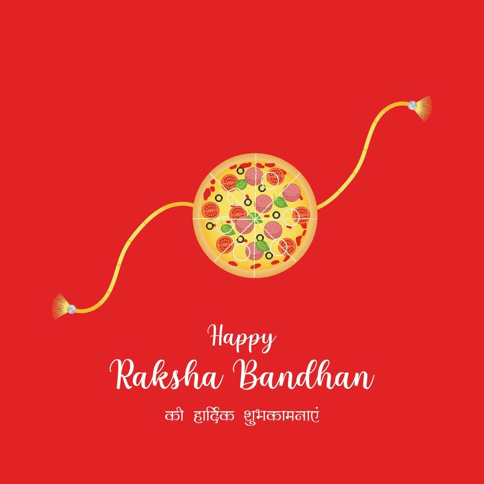 Raksha Bandhan Hindi Calligraphy Text with Abstract Background Template Design vector
