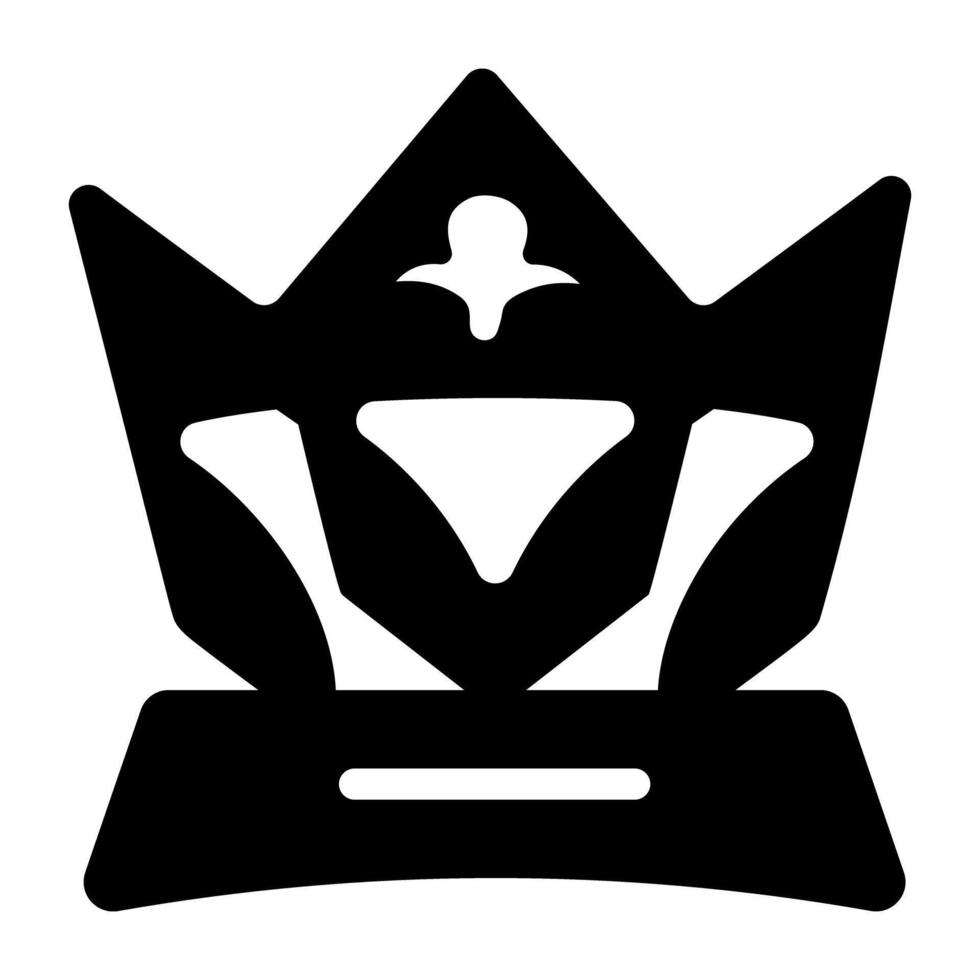Royal headpiece icon designed in solid style vector