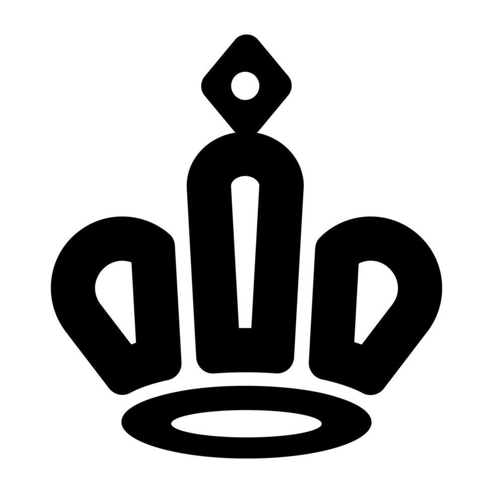 Royal headpiece icon designed in solid style vector