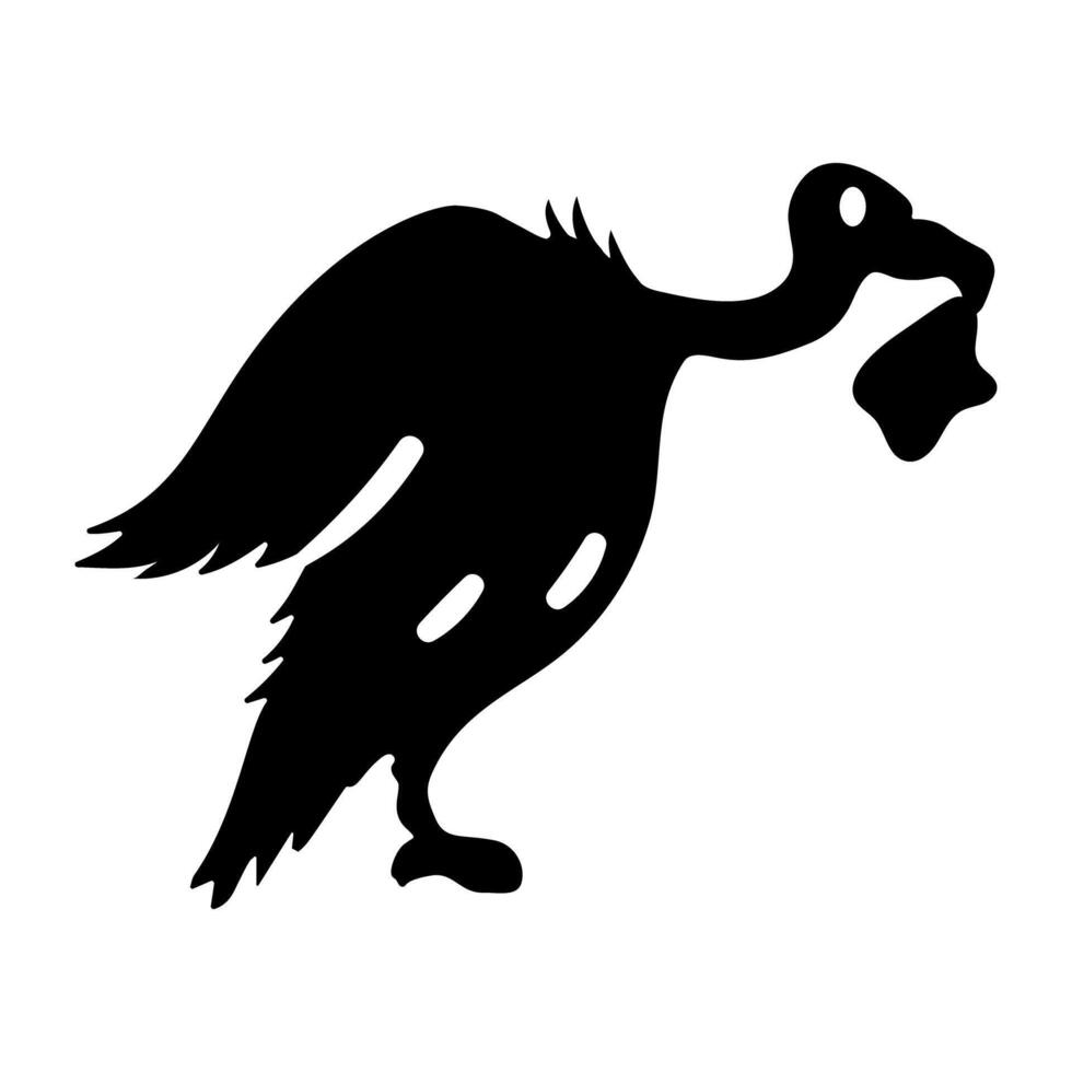 A glyph style icon of vulture vector