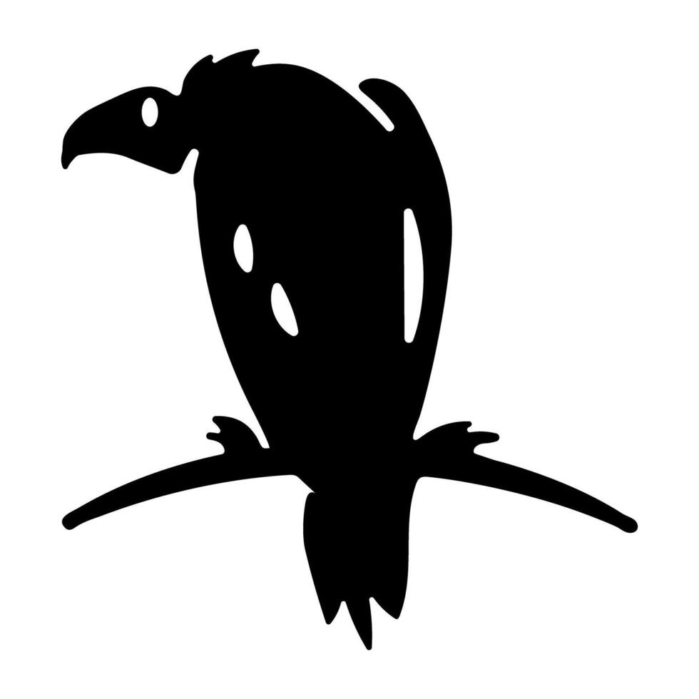 A glyph style icon of vulture vector
