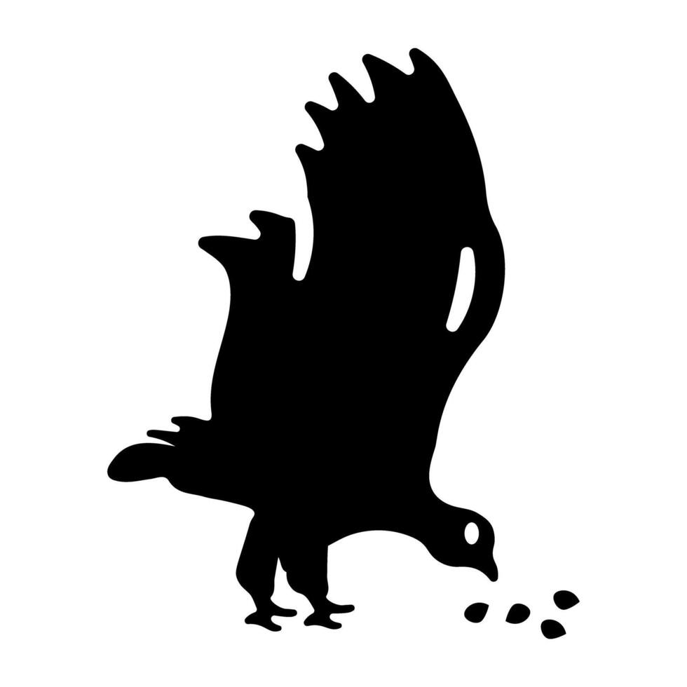 A glyph style icon of vulture vector