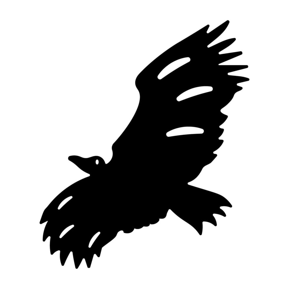 A glyph style icon of vulture vector