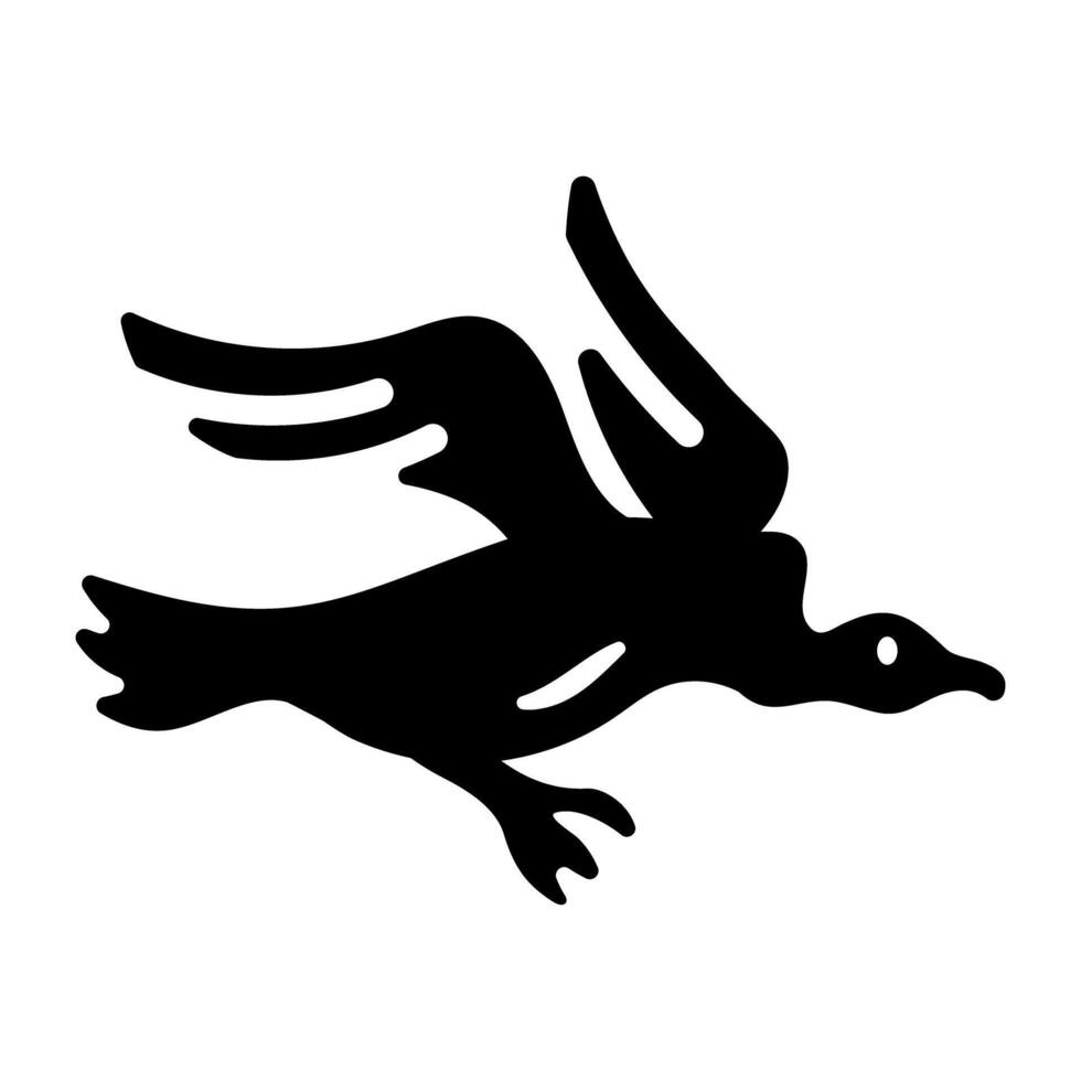 A glyph style icon of vulture vector