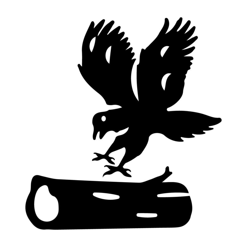 A glyph style icon of vulture vector