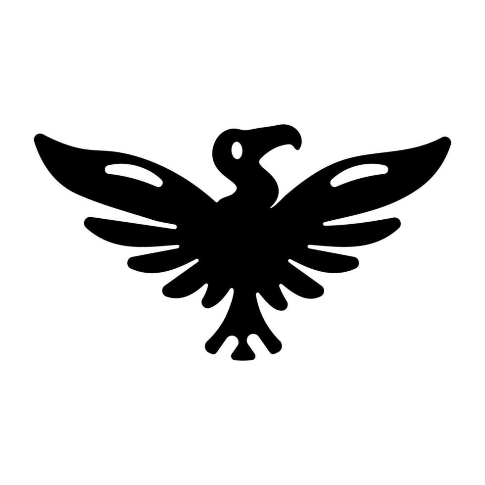 A glyph style icon of vulture vector