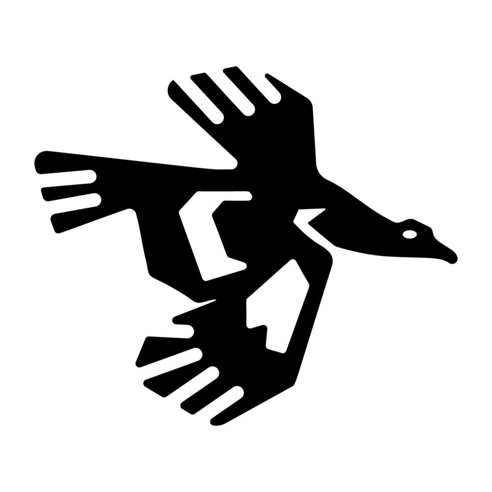A glyph style icon of vulture vector