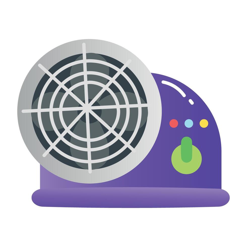 A blower fan flat style icon vector