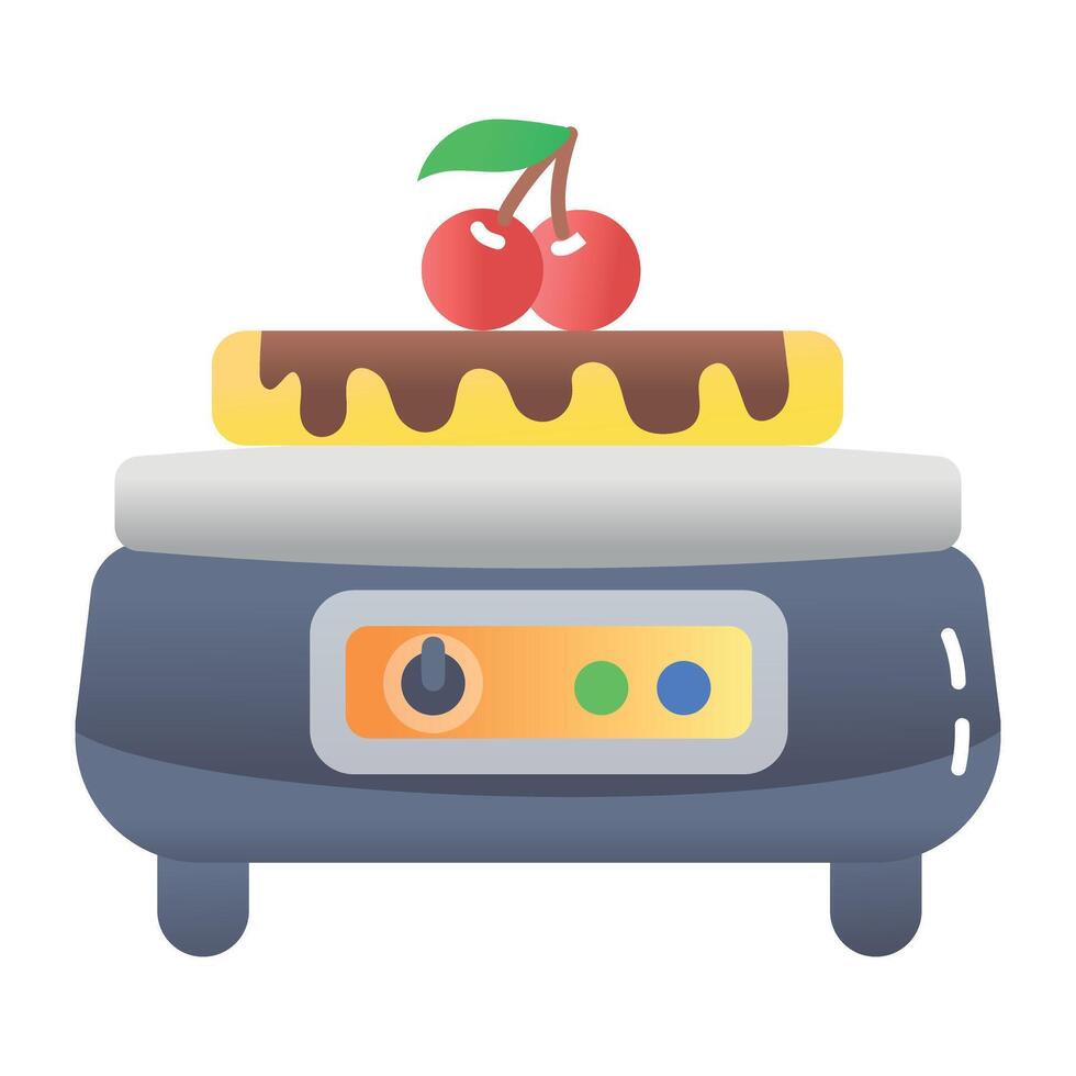 A flat style icon of crepe maker vector
