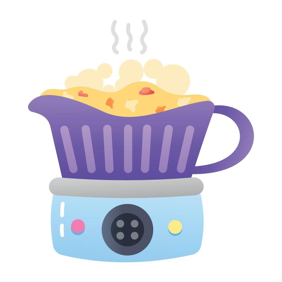 A gravy boat flat style icon vector