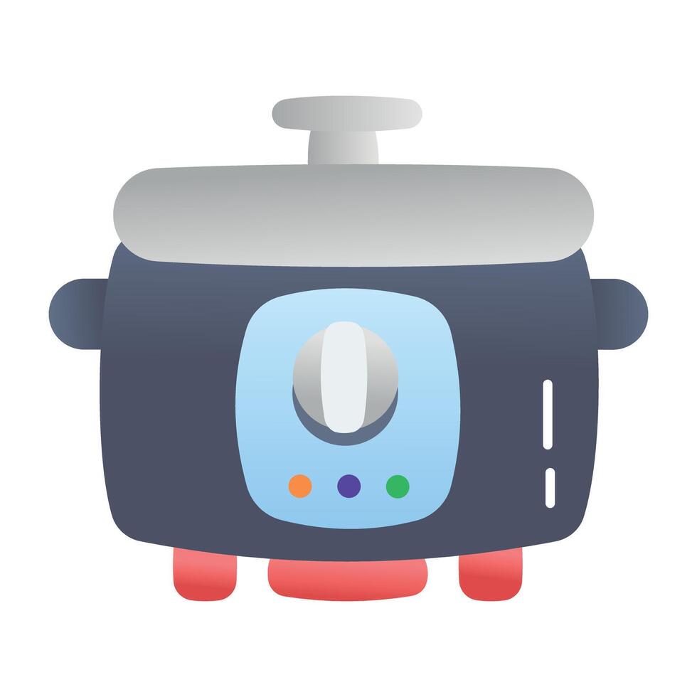 A slow cooker icon designed in flat style vector