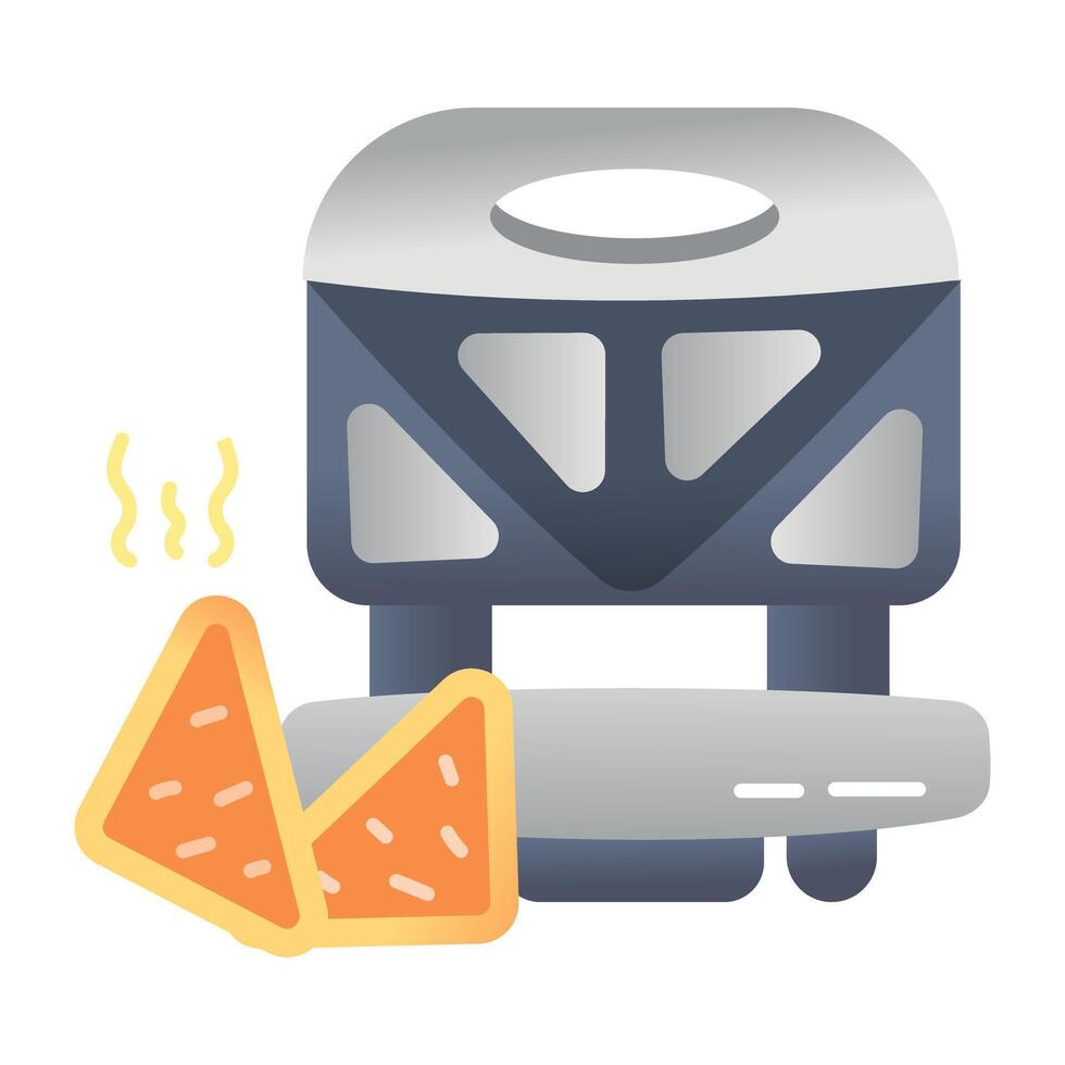 A flat style icon of sandwich maker vector