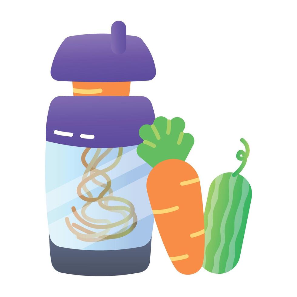 A flat style icon of zoodle maker vector