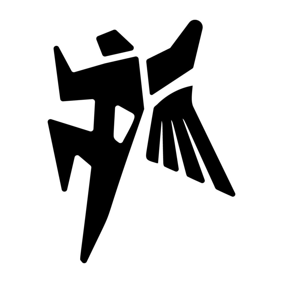 A glyph icon of flying angeless vector