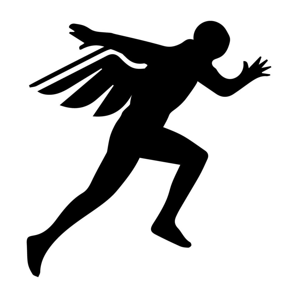 A glyph icon of flying angeless vector