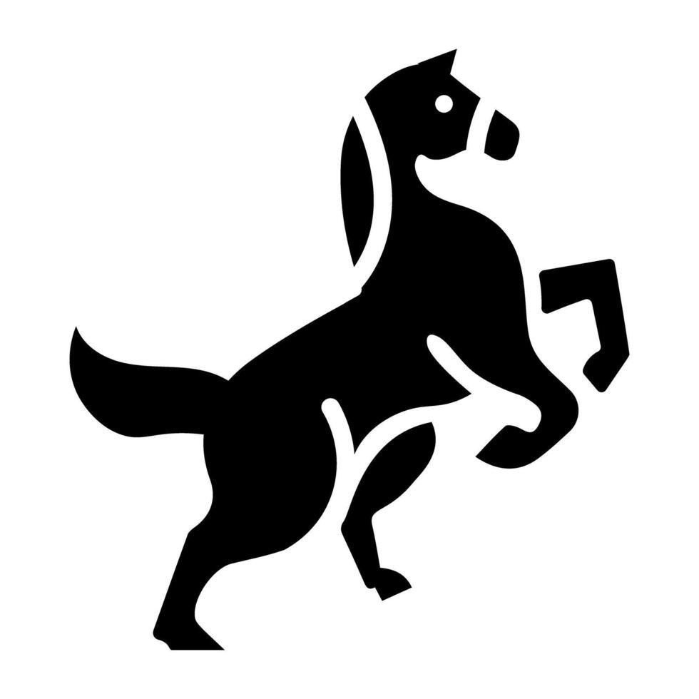 A slid style icon of steed vector