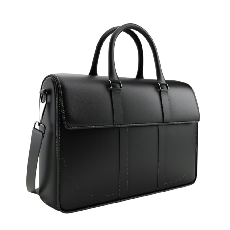 lack briefcase on transparent background Generative-AI png