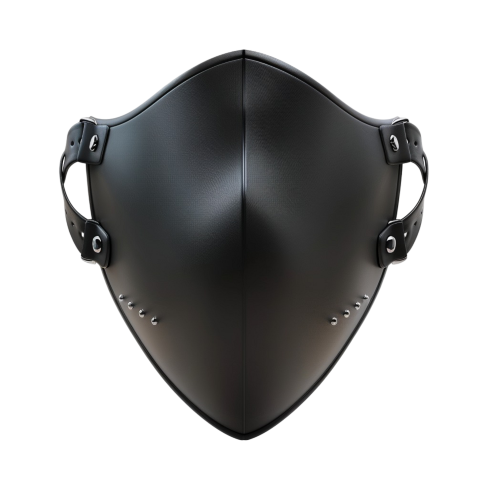 a black mask on a transparent background Generative-AI png