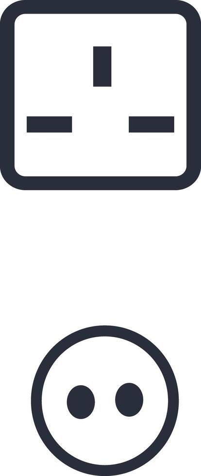 electric switches and plugs for different world areas vector