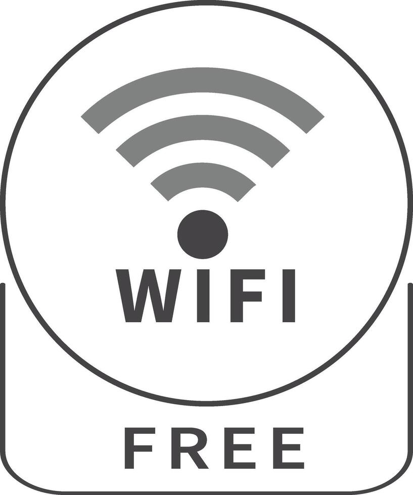 Free Wifi Design Symbol vector