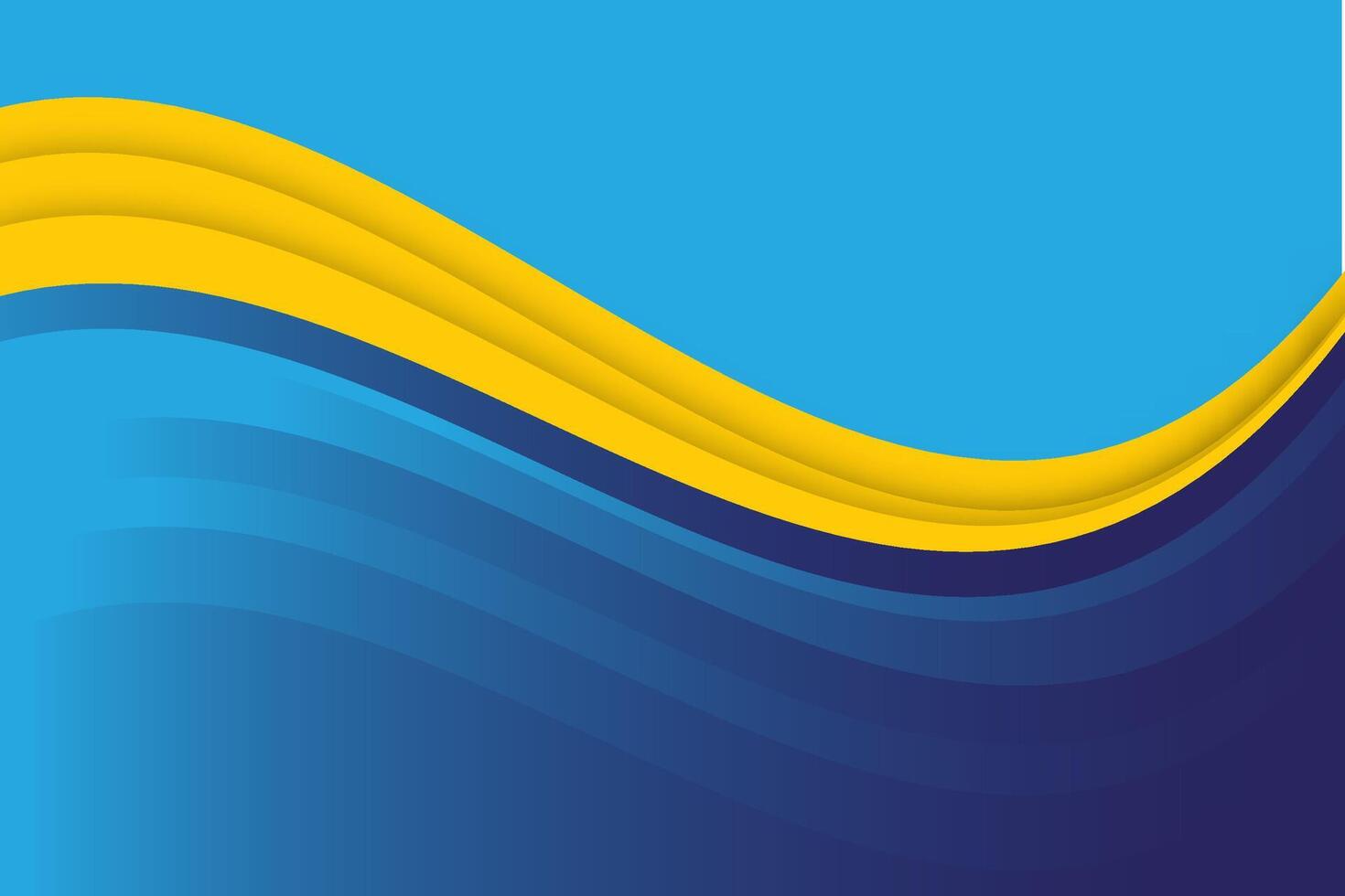 Blue and yellow wave banner 47723787 Vector Art at Vecteezy