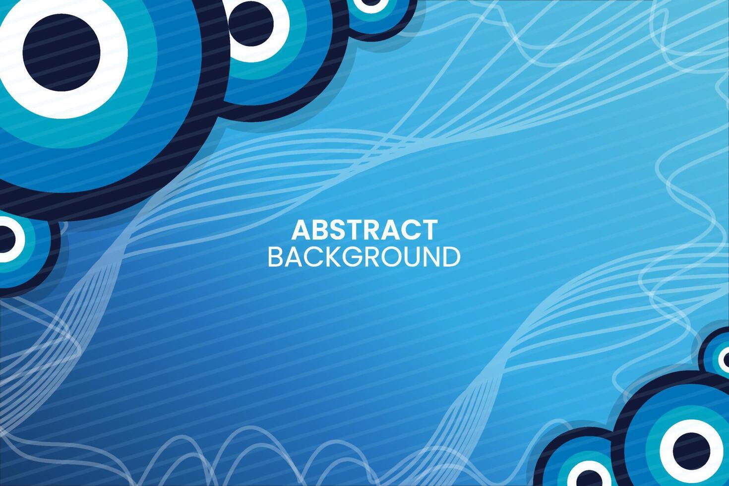 Abstract background with blue circle shapes vector