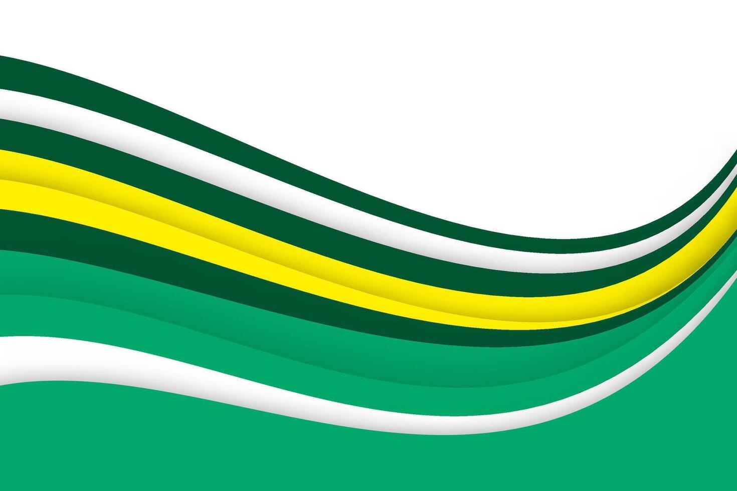 Green and yellow curved background for business vector