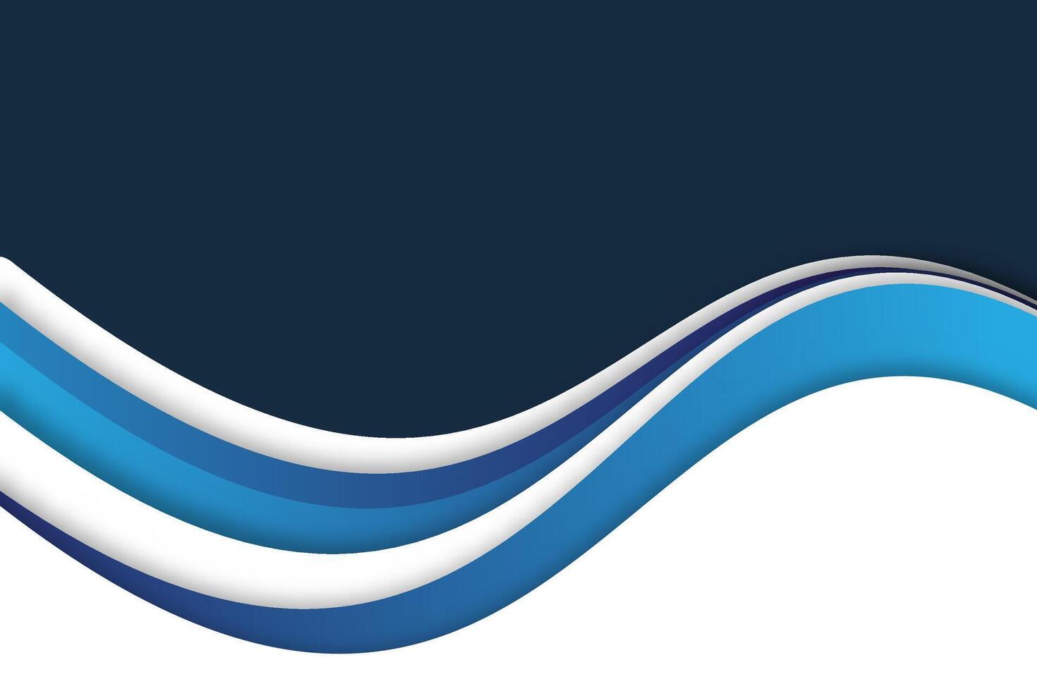 Blue wave background for business vector