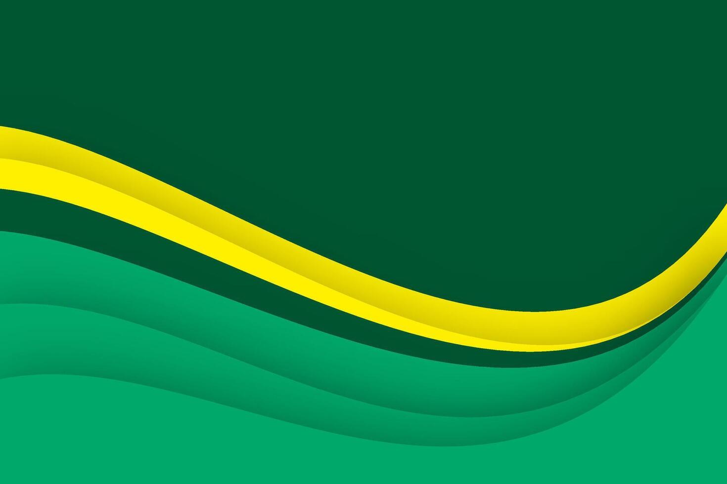 Green curved background for business vector