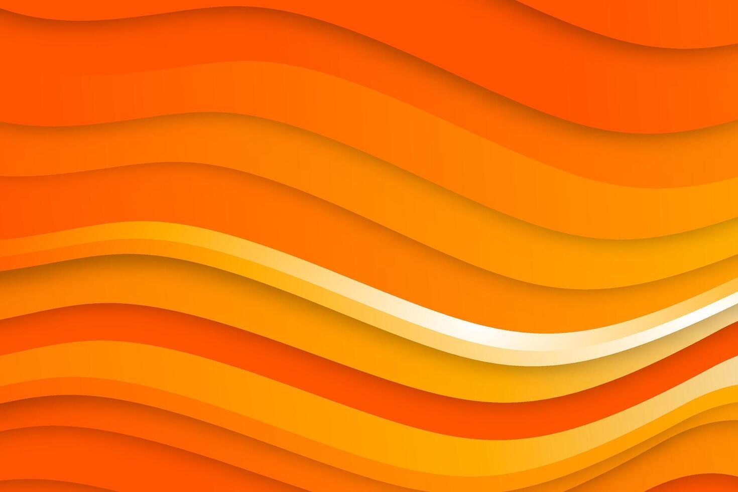 Orange wave background vector
