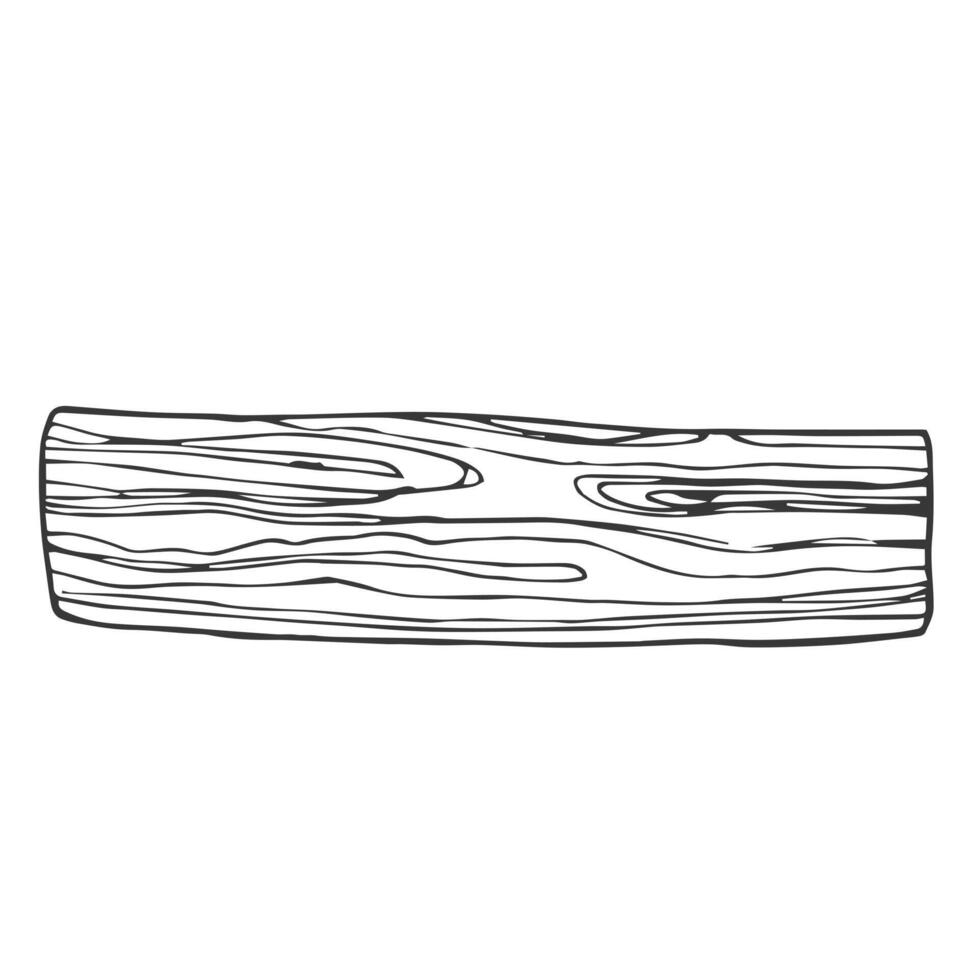 Line wooden board hand drawn sketch. Doodle wooden boards vector